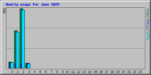 Hourly usage for June 2025